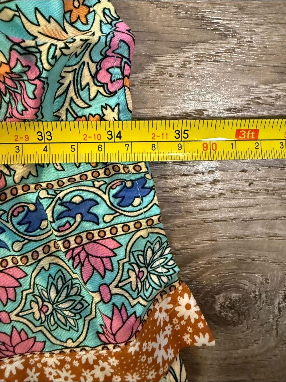 Easel multi-colored boho mini dress plus size - Picture 7 of 7